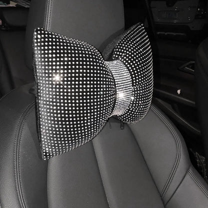Diamond Crystal Bowknot Car Neck Pillow