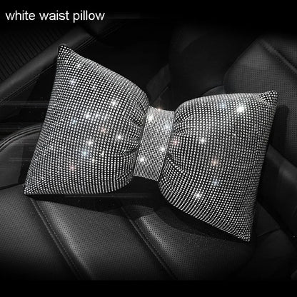 Diamond Crystal Bowknot Car Neck Pillow