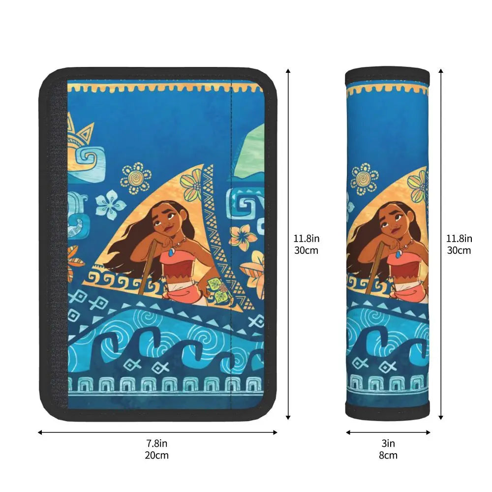 Custom Moana Cartoon Car Seat Belt Pads