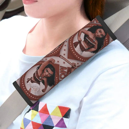 Custom Moana Cartoon Car Seat Belt Pads