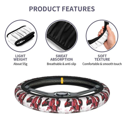 Deadpool & Wolverine Steering Wheel Cover 🖤