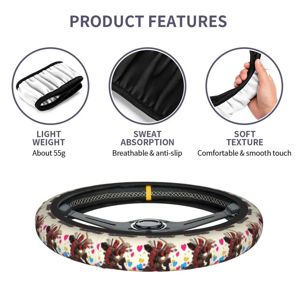 Deadpool Manga Steering Wheel Cover 🖤