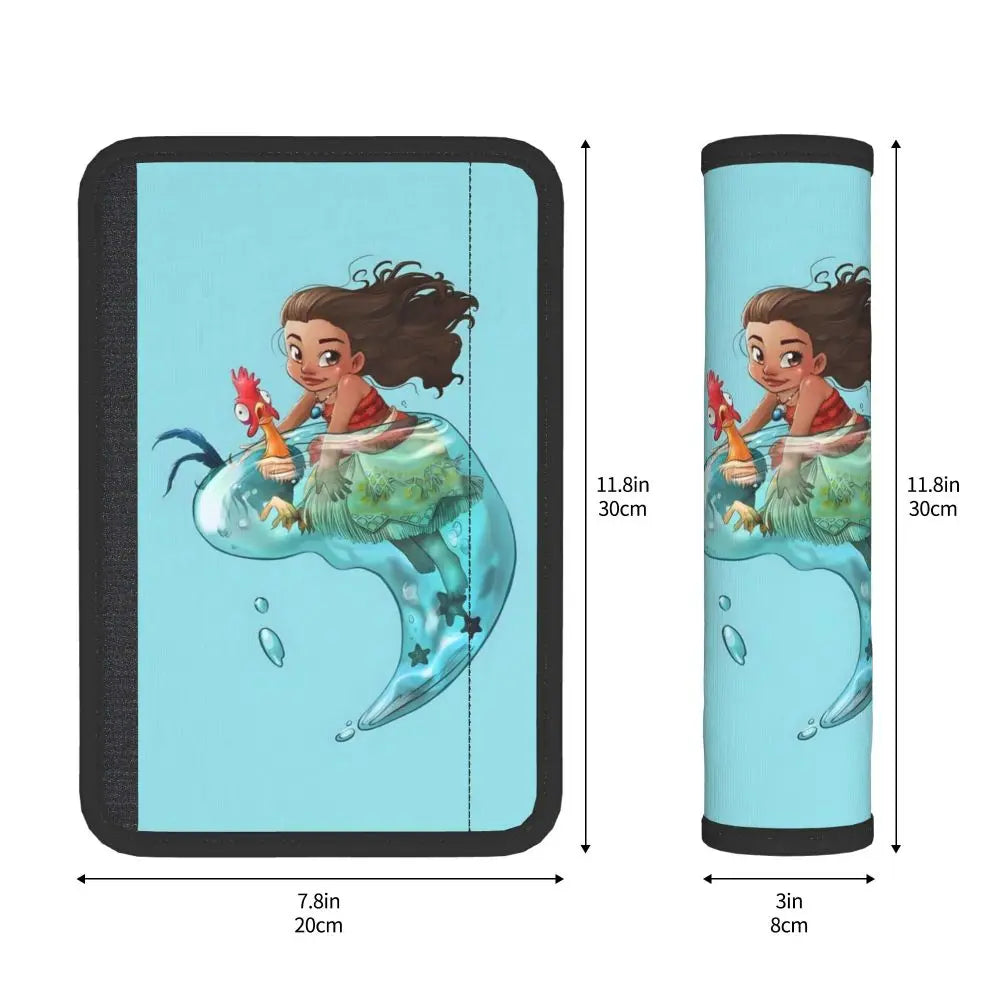 Custom Moana Cartoon Car Seat Belt Pads