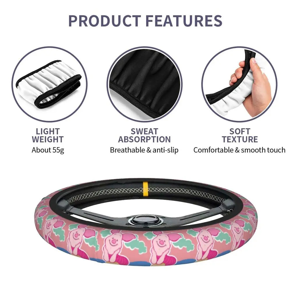 Kawaii Piglet Steering Wheel Cover 🐷