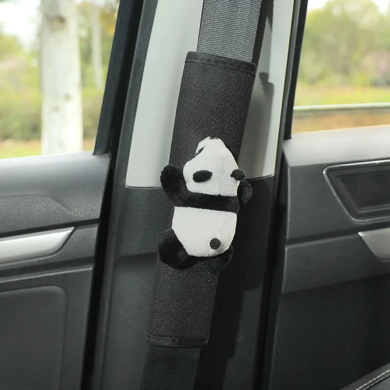 Panda Cartoon Seat Belt Cover 🐼