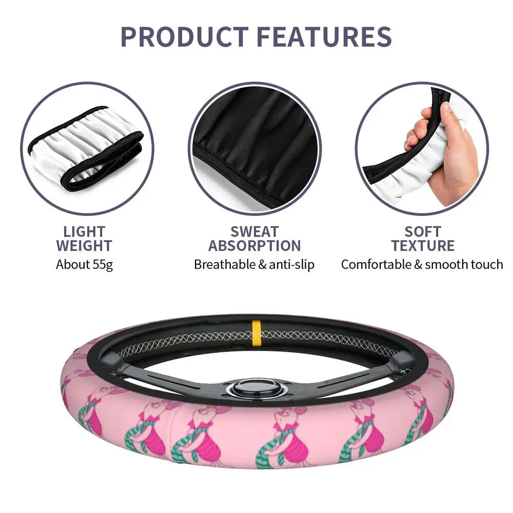 Kawaii Piglet Steering Wheel Cover 🐷