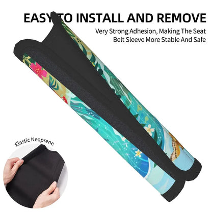 Custom Moana Cartoon Car Seat Belt Pads