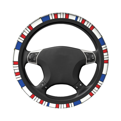 38cm Piet Mondrian Minimalist De Stijl Steering Wheel Cover