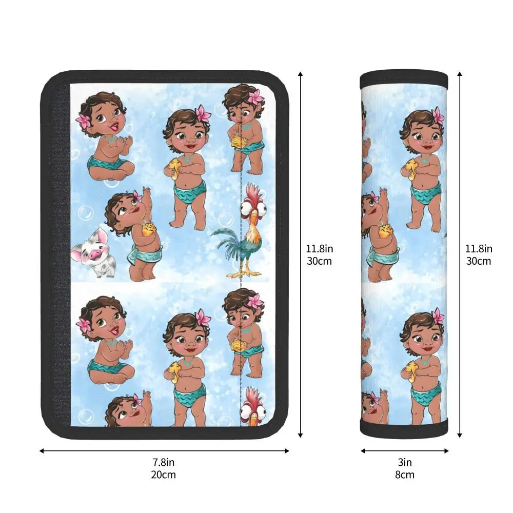 Custom Moana Cartoon Car Seat Belt Pads