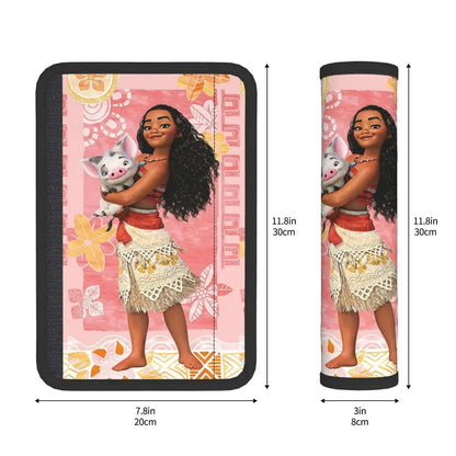 Custom Moana Cartoon Car Seat Belt Pads
