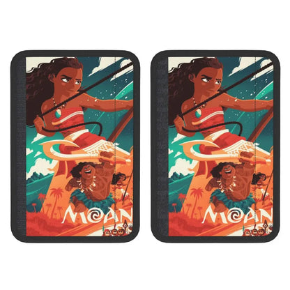 Custom Moana Cartoon Car Seat Belt Pads