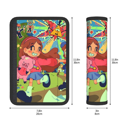 Custom Gravity Falls Anime Car Seat Belt Pads