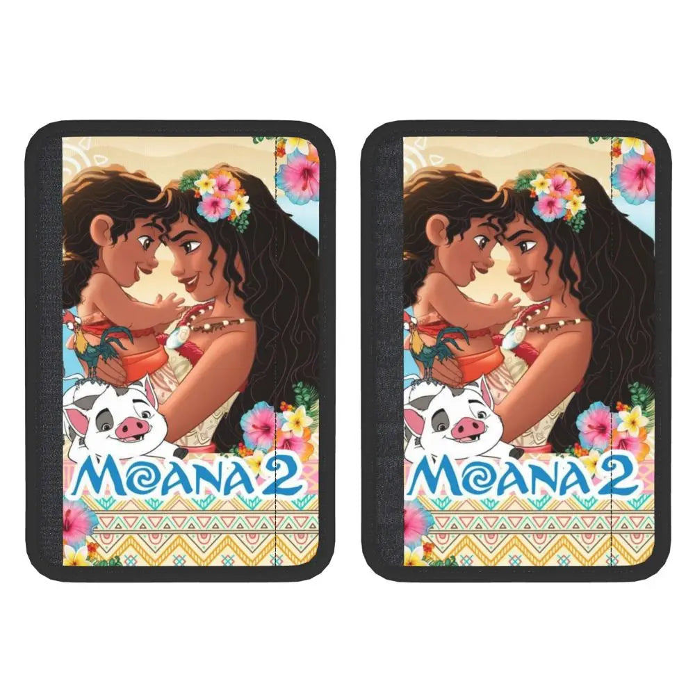Custom Moana Cartoon Car Seat Belt Pads