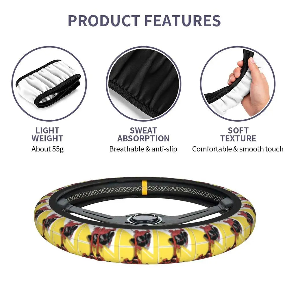 Deadpool & Wolverine Steering Wheel Cover 🖤