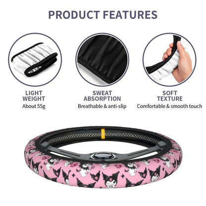 Kuromi Steering Wheel Cover 🖤
