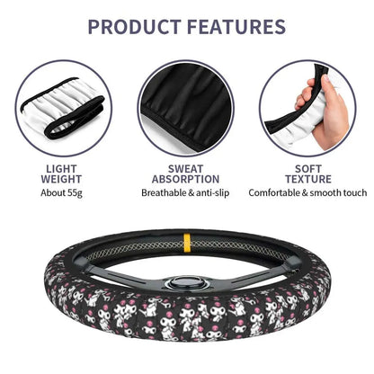 Kuromi Steering Wheel Cover 🖤