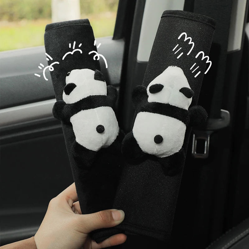 Panda Cartoon Seat Belt Cover 🐼