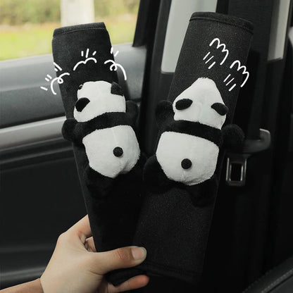 Panda Cartoon Seat Belt Cover 🐼