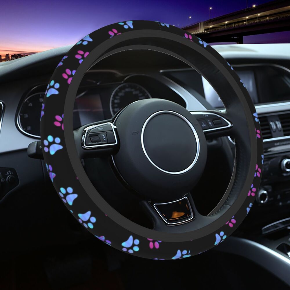 Galaxy Paw Prints Steering Wheel Cover