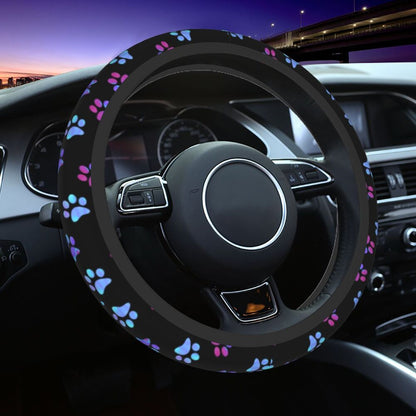 Galaxy Paw Prints Steering Wheel Cover