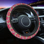 Day of the Dead Pattern Steering Wheel Cover – Sugar Skull Santa Muerte Car Protector