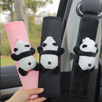 Panda Cartoon Seat Belt Cover 🐼