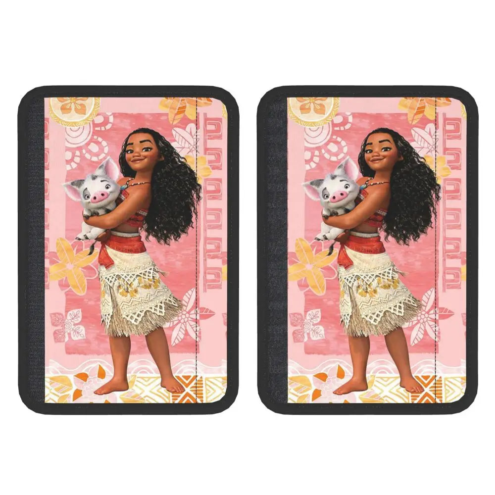 Custom Moana Cartoon Car Seat Belt Pads