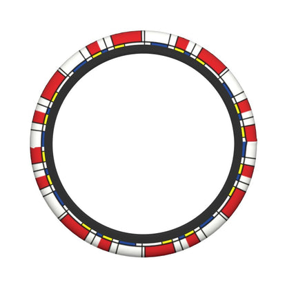38cm Piet Mondrian Minimalist De Stijl Steering Wheel Cover