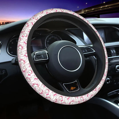 Marie With Her Pink Bow Steering Wheel Cover – Girly Cat Film Car Protector