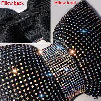 Diamond Crystal Bowknot Car Neck Pillow