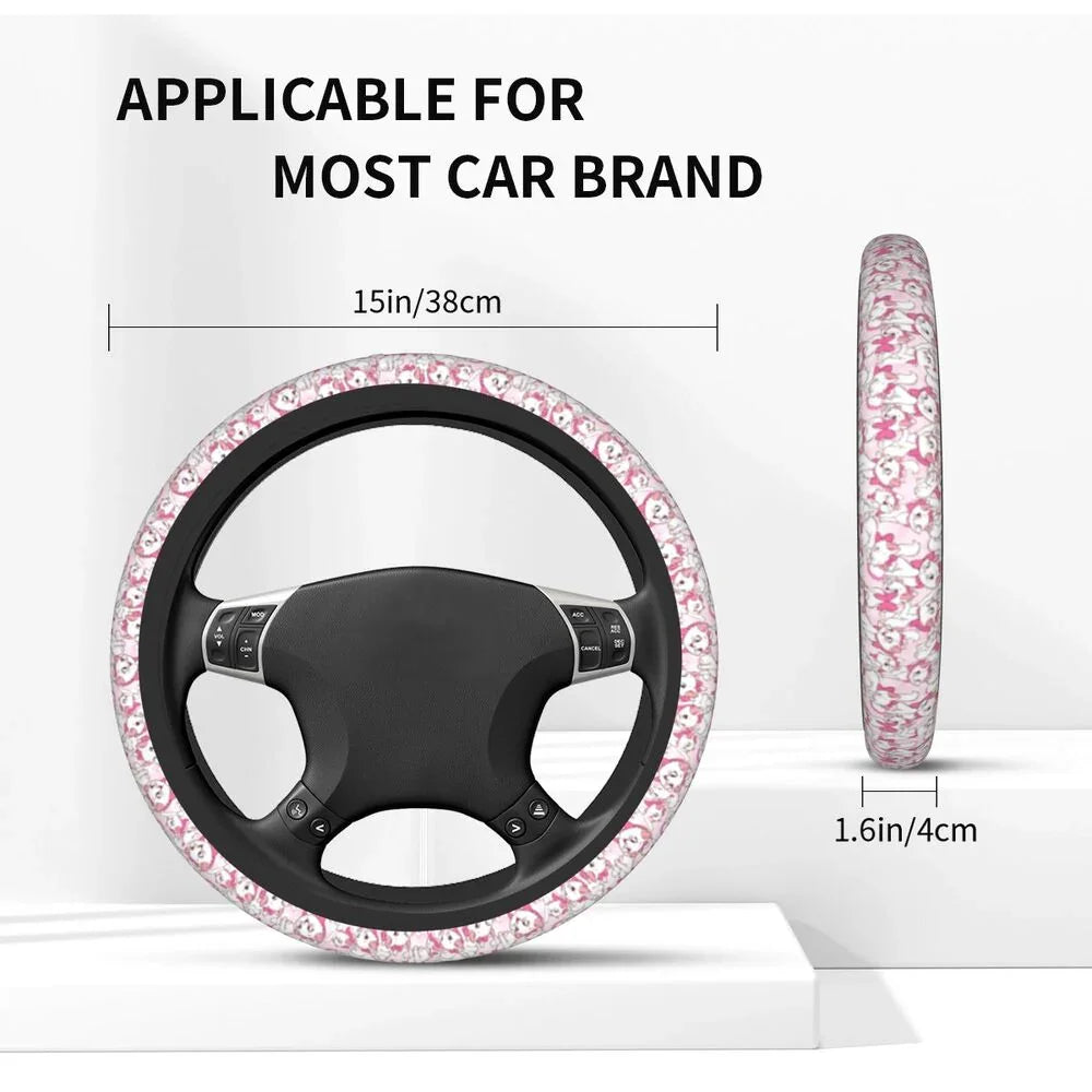 Marie With Her Pink Bow Steering Wheel Cover – Girly Cat Film Car Protector