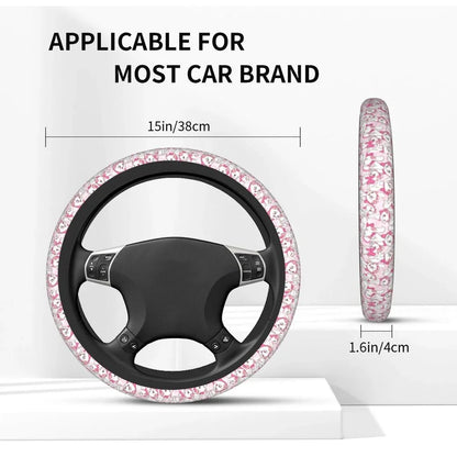 Marie With Her Pink Bow Steering Wheel Cover – Girly Cat Film Car Protector