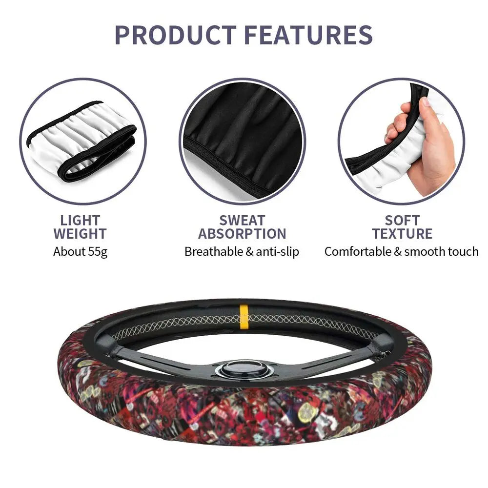 Deadpool Manga Steering Wheel Cover 🖤