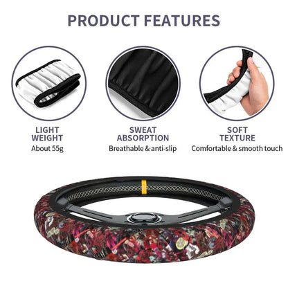 Deadpool & Wolverine Steering Wheel Cover 🖤