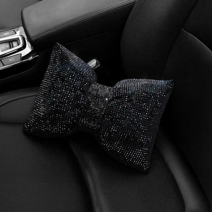 Diamond Crystal Bowknot Car Neck Pillow