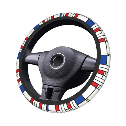 38cm Piet Mondrian Minimalist De Stijl Steering Wheel Cover