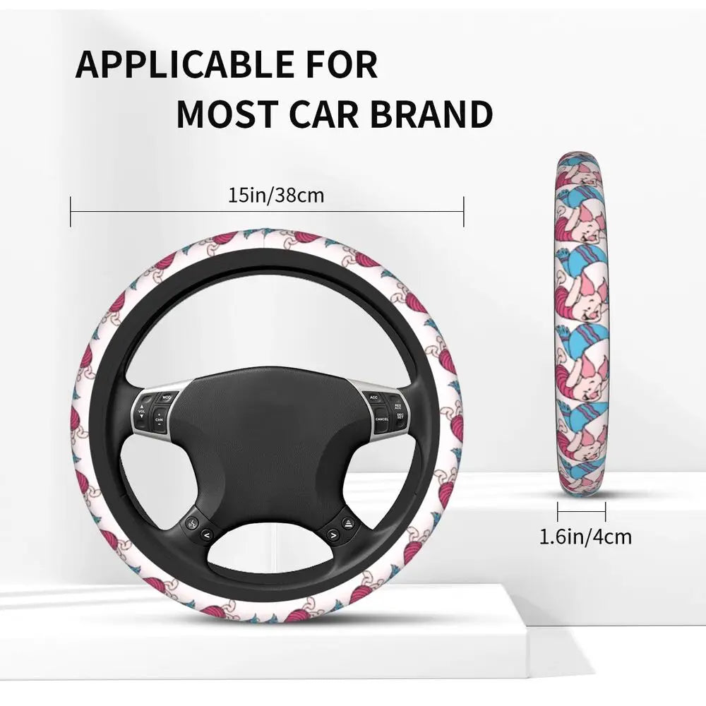 Kawaii Piglet Steering Wheel Cover 🐷