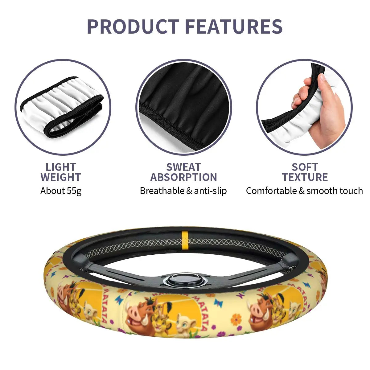 Simba & Nala Steering Wheel Cover