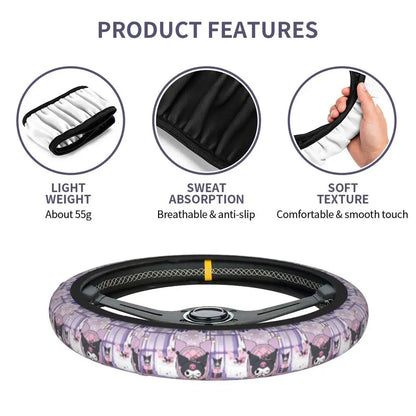 Kuromi Steering Wheel Cover 🖤