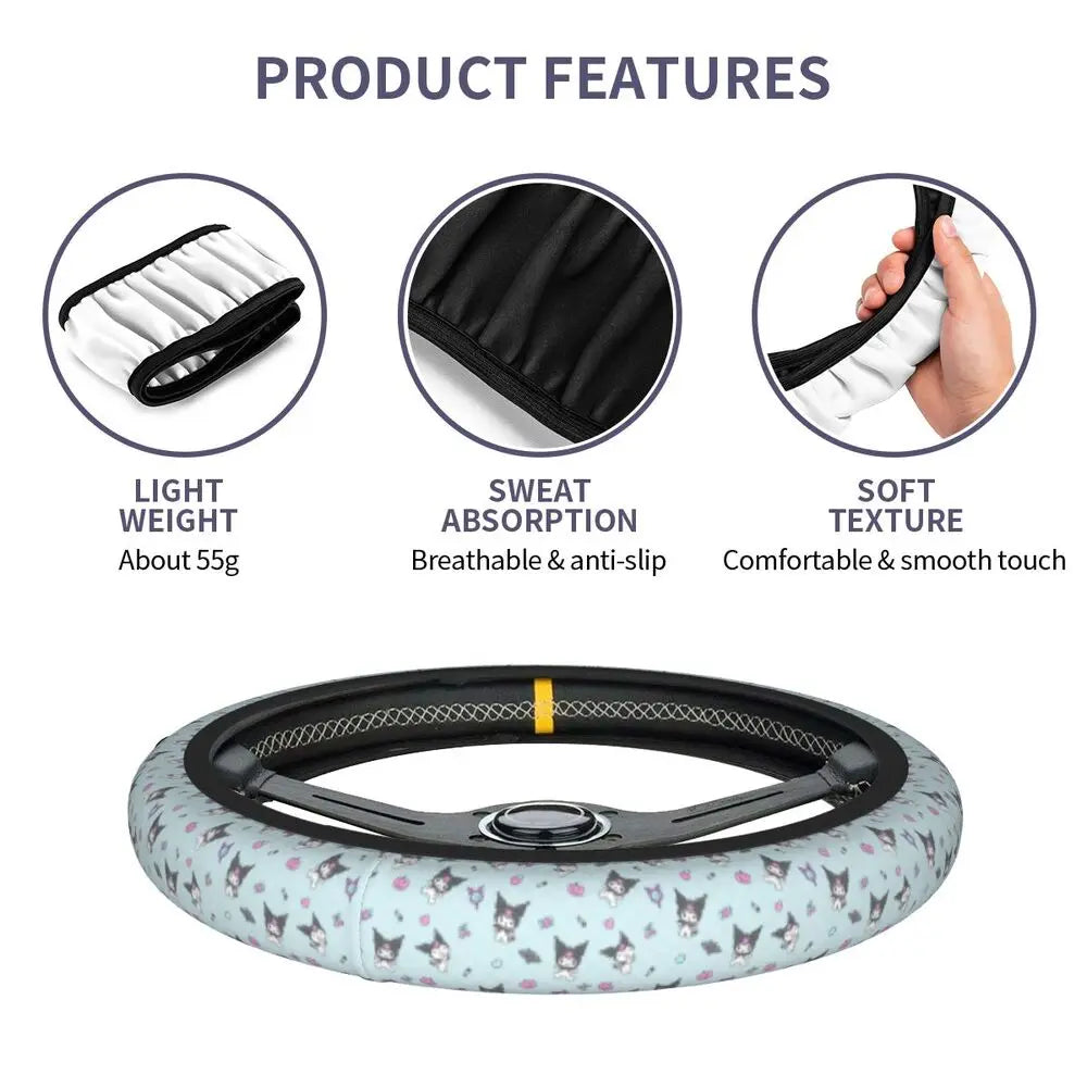 Kuromi Steering Wheel Cover 🖤