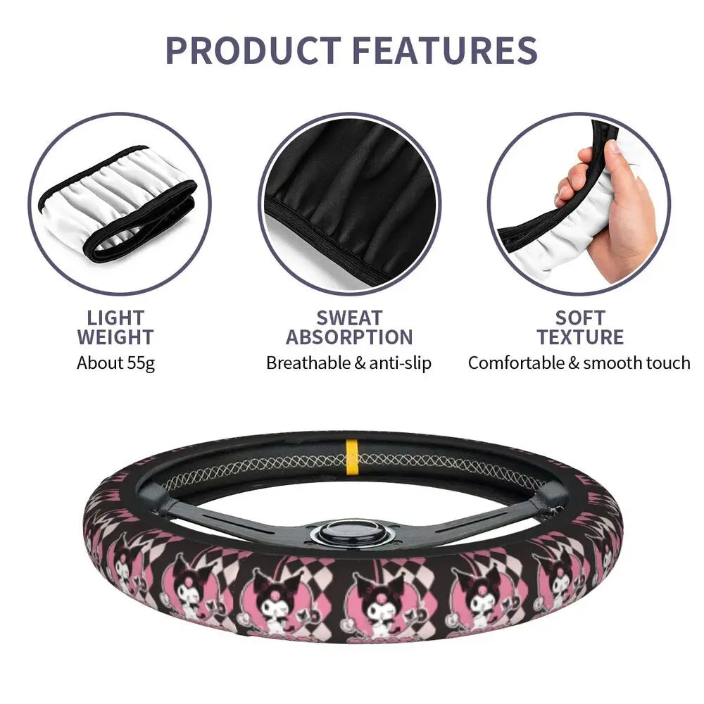 Kuromi Steering Wheel Cover 🖤