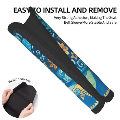 Custom Moana Cartoon Car Seat Belt Pads