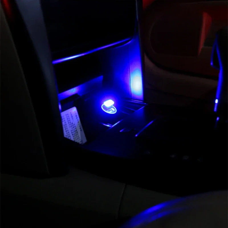 Car USB Atmosphere Light Acrylic Color Contrast Car USB Atmosphere Night Light Decorative Light