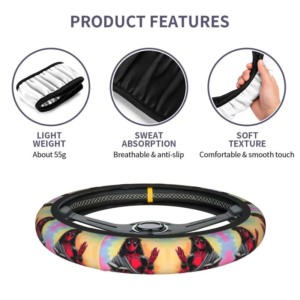 Deadpool & Wolverine Steering Wheel Cover 🖤