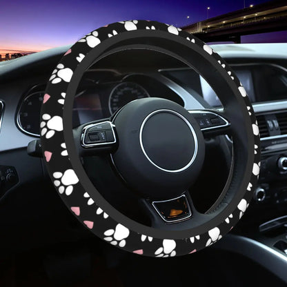 Galaxy Paw Prints Steering Wheel Cover