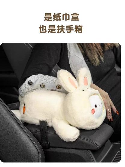 Cartoon Plush Car Tissue Box