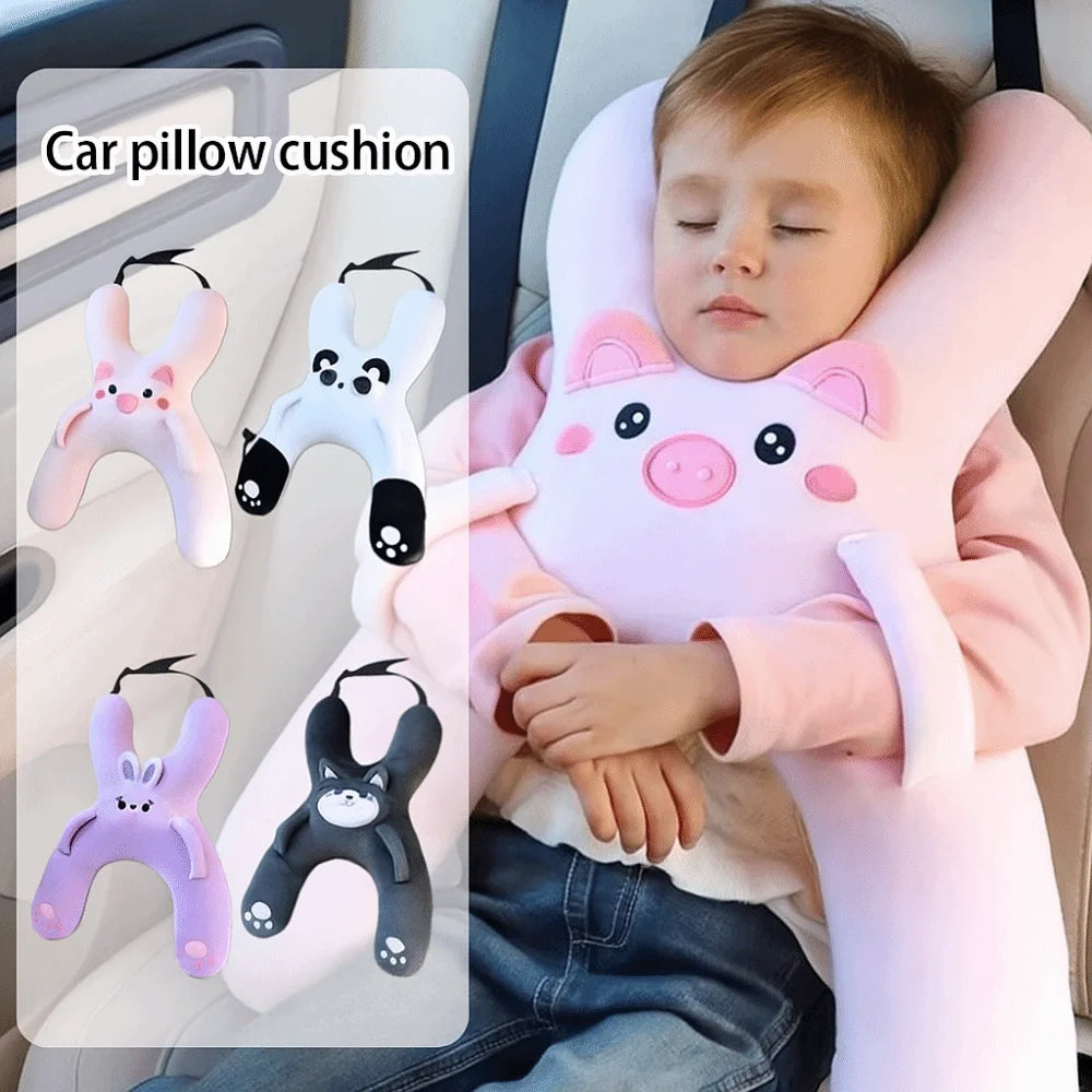 Cartoon Car Headrest Pillow 💤