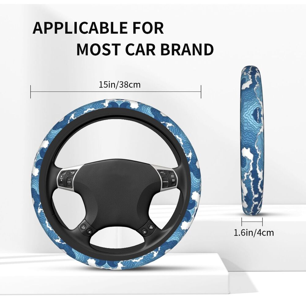 Demon Slayer Cool Waves Steering Wheel Cover – 15 Inch