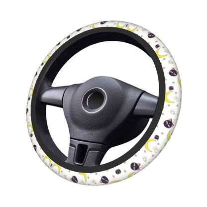 Sailor Artemis Moons Manga Steering Wheel Cover – Usagi Tsukino & Luna Universal Car Protector