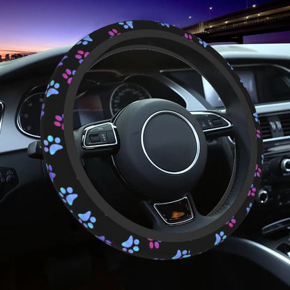 Galaxy Paw Prints Steering Wheel Cover
